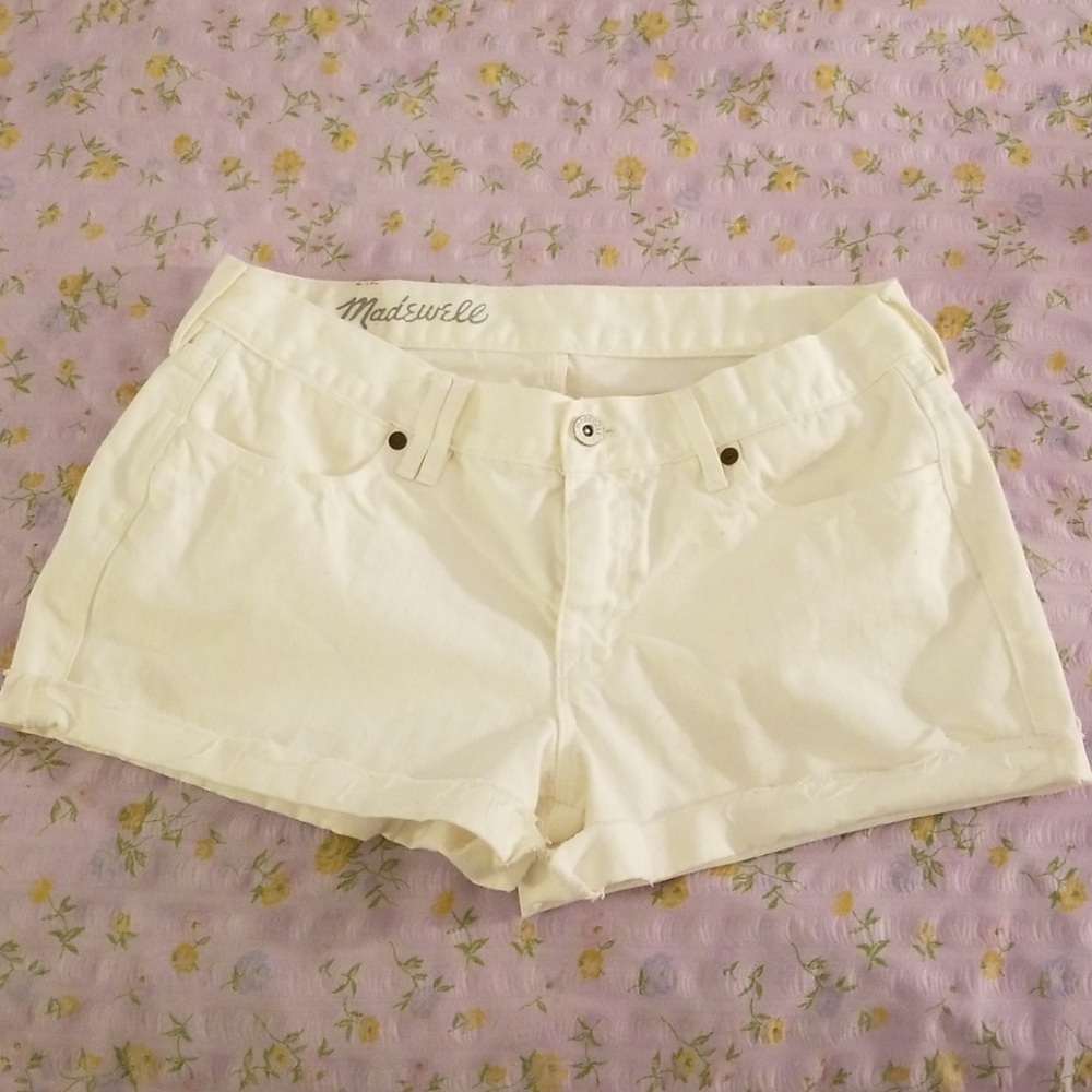 Madewell White Cutoff Shorts